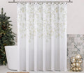 Central Park Yellow Gold Leaf Shower Curtain Water Resistant Decorative Sweeping Floral Print Canvas Bathroom Spa Hotel Shower Curtain with Buttonholes (White, 70"x72")
