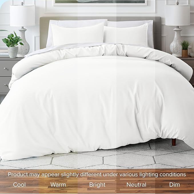 Bare Home Bedding Duvet Cover Extra Long Size - Premium 1800 Super Soft Collection - Lightweight, Cooling Duvet Cover - Soft Breathable Bedding (Twin/Twin XL, Cream)