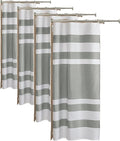 Madison Park Waffle Weave Shower Curtain Grey | 54x78 Inches | Stall Size | Scotchgard Treated | Pack of 4