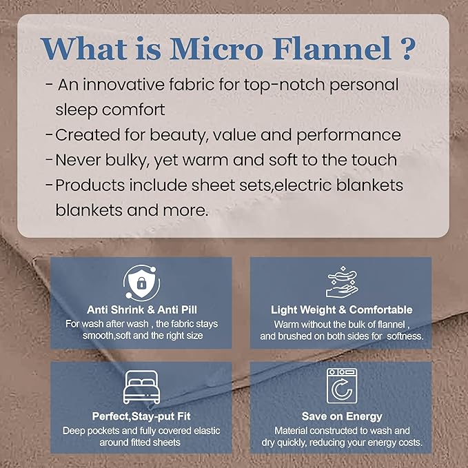 Thermee Micro Flannel Twin Size Blankets, Lightweight All Seasons Cozy Blanket, Throw Blankets for Home and Living Room, Comfy & Soft Blanket for Couch, Machine Wash, No Pilling - Acorn