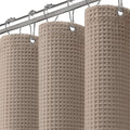 Waffle Weave Shower Curtain - Beige Cotton Fabric Texture Heavyweight Shower Curtain for Bathroom,Washable,72Wx72L