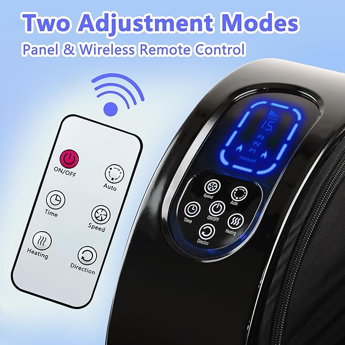 Shiatsu Foot Massager with Heat,Foot Massager for Plantar Fasciitis,Pain Relief and Heat Therapy,Massage Foot/Calf with Deep Kneading,Christmas Gift for Women and Men(Black)