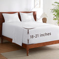 Bedsure Deep Pocket California King Sheet Sets - Fits Mattresses Up to 21 Inches Thick - 4 Piece Bed Sheets, Moisture Wicking, Soft & Cooling Bedsheet & Pillowcases, Easy & Secure Fit, White
