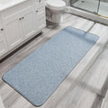Bath Mat,Ultra Thin Bathroom Runner Rugs,Large Bath Mats for Bathroom,Quick Dry,Non-Slip,Machine Washable,Low Pile,Bath Rug,Shower Outside,Sink,Home Decor Accessories.Blue,2'x5'（24x60inch）