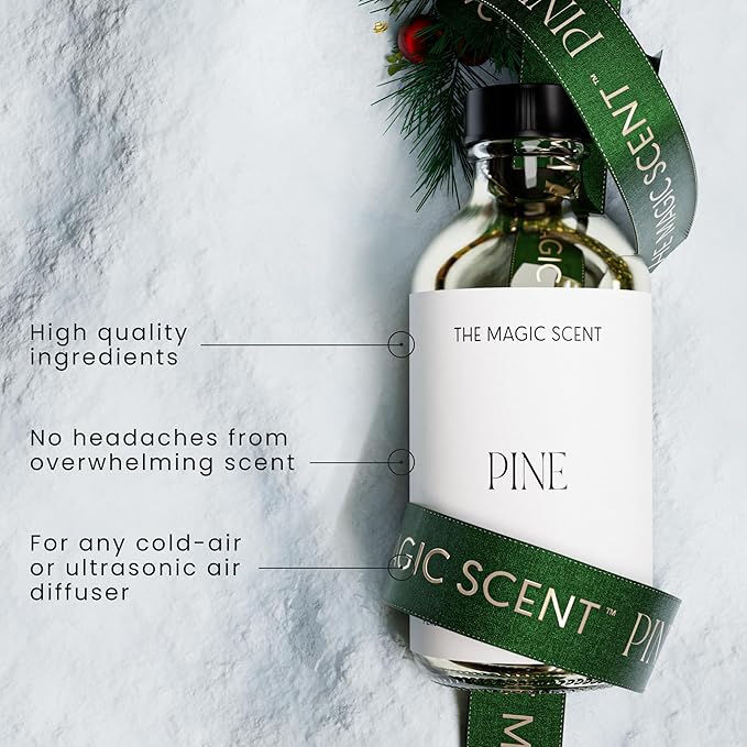 The Magic Scent Pine Aroma Oil - Diffuser Scent - Cold-Air & Ultrasonic Diffuser Oil - Pine Essential Aromatherapy - 8.5 fl oz, 250 mL