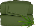 King Sheets by Pure Bamboo, Genuine 100% Organic Viscose Derived from Bamboo Bed Sheet Set, Luxuriously Soft & Cooling, Double Stitching, Lifetime Quality Promise (King, Pesto)