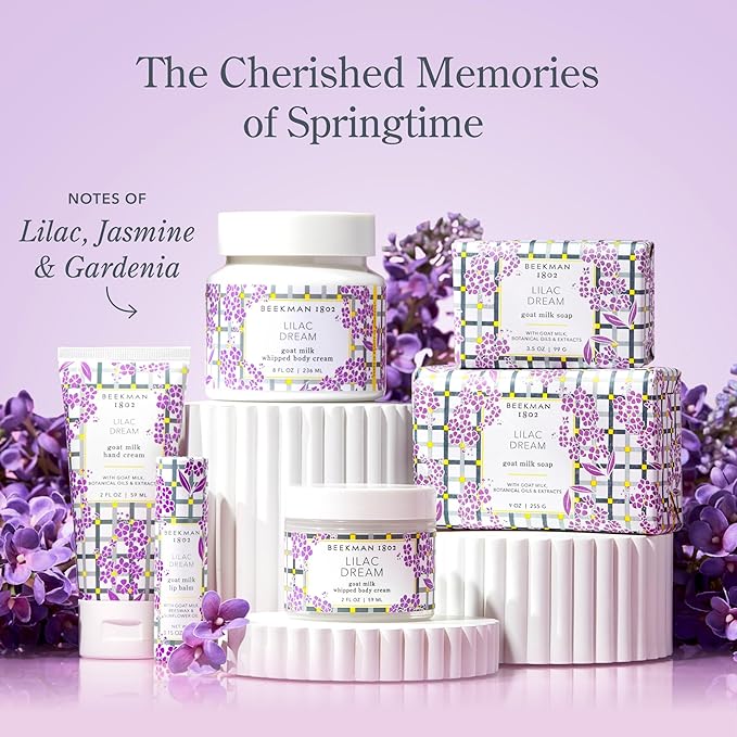 Beekman 1802 Lilac Dream Hand Cream - 2 oz - Nourishes, Hydrates & Repairs - With Goat Milk, Shea Butter, and Glycerin - Non-Greasy - No Irritation - Good for Sensitive Skin