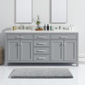 Yimobra Fluffy Plush Bath Rug, Super Shaggy Soft Comfortable Non Slip, Water Absorbent Microfiber Bath Mat, Dries Quickly, Machine Washable Thick Bathroom Rugs for Shower, 47"x 24", Pure Gray