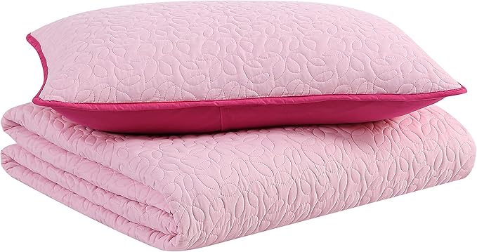 Eddie Bauer - Twin Quilt Set, Reversible Kids Bedding with Matching Sham, Ideal for Toddler Bedding Set (Garden Pink, Twin)