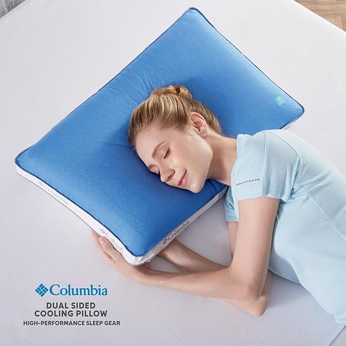 Columbia Cooling Gel Memory Foam Pillow - Comfortable and Supportive with Cooling & Breathable Features - Removable Washable Cover, King