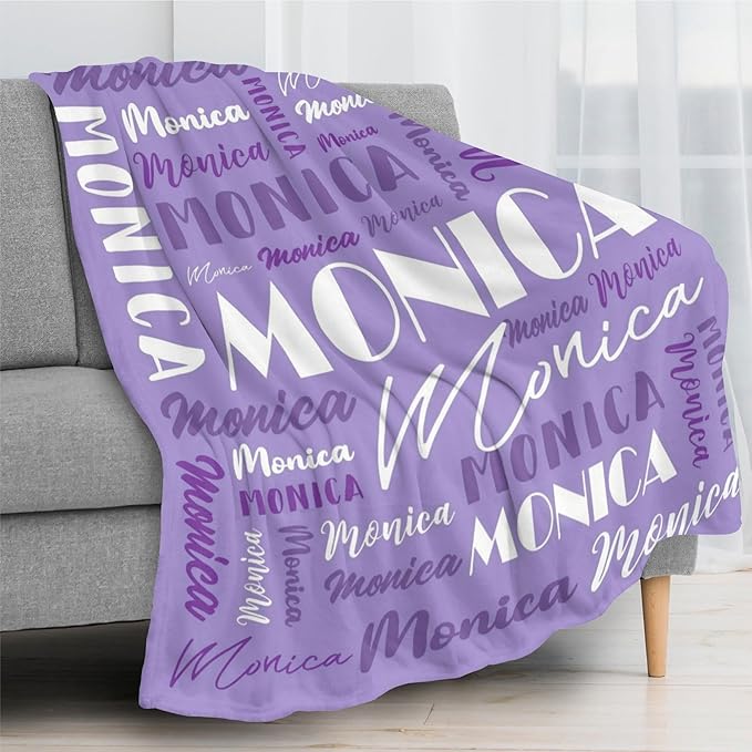 Name Blanket Personalized Blanket for Adult Kids Flannel Customize Throw Blanket Custom (Color 04, 60 x 80 Inches)