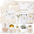 Get Well Gifts for Women Self Care Gifts Basket - Relaxing Spa Care Package After Surgery Thinking of You Birthday Gift - Feel Better Sympathy Gift Set for Her Mom Sister Friend Wife (Beige)