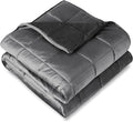 Bare Home Weighted Blanket Twin or Full Size 7lb (40" x 60") - Minky Fleece - Premium Heavy Blanket Nontoxic Glass Beads (Grey, 40"x60")