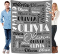 Name Blanket Personalized Blanket for Adult Kids Flannel Customize Throw Blanket Custom (Color 12, 40 x 50 Inches)