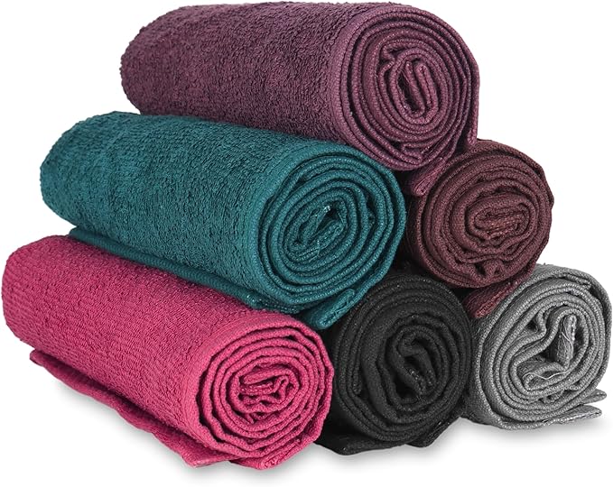 Arkwright Bleach Proof Salon Towels - Pack of 12 - Highly Absorbent, 100% Cotton, Quick Dry Spa Face Towel for Hair Stylist, Barber, Pedicure, and Esthetician, 16 x 27 in, Brown