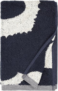 MARIMEKKO Unikko Terry Cotton Guest Towel (Blue) – Floral Patterned Guest Towels – 20 in x 12 in