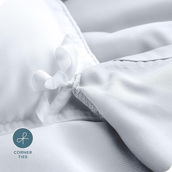 Bare Home Bedding Duvet Cover Full Size - Premium 1800 Super Soft Collection - Lightweight, Cooling Duvet Cover - Soft Breathable Bedding (Full, White)