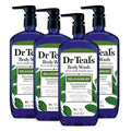 Dr Teal's Body Wash with Pure Epsom Salt, Relax & Relief with Eucalyptus & Spearmint, 24 fl oz (Pack of 4)