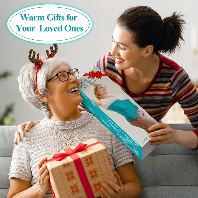 Heating Pad for Back, Heating Pad for Period Cramps/Waist/Shoulders with Belt, Christmas Gifts for Women Men Mom Dad, 6 Heat Settings, 4 Timers, Auto-Off, Machine Washable, Blue Green