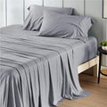Bedsure Cooling Sheets Twin XL, Rayon Derived from Bamboo, Breathable & Soft Twin XL Sheet Sets, Deep Pocket Up to 16 Inches, Hotel Luxury Silky Dorm Bedding for Hot Sleepers, Silver Grey