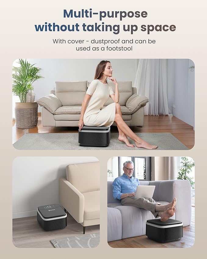 COMFIER FSA Eligible Foot Massager with Heat, Shiatsu Foot Massager Machine for Neuropathy Plantar Fasciitis, Squeeze & Rolling Foot Massage, Remote Control & Piano-Key Button