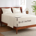 Bedsure Deep Pocket Queen Sheets Set - Fits Mattresses Up to 21 Inches Thick - 4 Piece GentleSoft Bed Sheets, Moisture Wicking, Soft & Cooling Bedsheet & Pillowcases, Easy & Secure Fit, Ivory