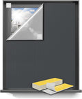 Sumobaby Blackout Curtains for Bedroom 114"x57" Portable No Drill Blackout Blinds with Heat-Resistant Magic Tapes,100% Black Out Window Cover Easy to Cut Fit for Home Cinema,Dorm Room,Nursery(Gray)