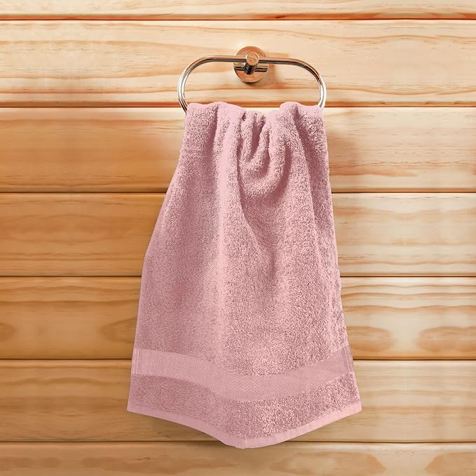Utopia Towels, Salon Towel, Pack of 24, Not Bleach Proof, 16 by 27 Inches, Highly Absorbent Cotton Towels for Hand, Gym, Beauty, Spa, and Home Hair Care, Dusty Pink