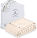 Threadmill Luxury Cotton Blankets for King Size Bed | All-Season Cozy 100% Cotton King Size Blanket | Aster Jacquard Soft & Lightweight Coverlet fits California King Size Bed, 104x92 | Vanilla Cream