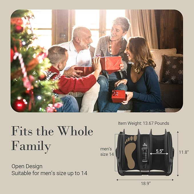 Shiatsu Foot Massager with Heat, FSA Eligible HSA Electric Foot Calf Massager with Remote, Multi-Level Compression Deep Kneading Feet Massage Machine for Neuropathy Plantar Fasciitis Circulation