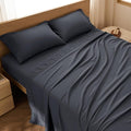 Bedsure Full Size Bed Sheets - 4 Pieces Soft Full Sheet Set - Breathable & Cooling - Hotel Luxury - Easy Care Polyester Microfiber Bedding for Women, Men, Dark Grey