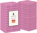 Reed&Pick Hand Towels (Pack of 24) Pink Economy Towels Salon Towels - 100% Cotton Spa Towel– 16 x 27 Inches Highly Absorbable, Facial, Gym, Hair Face Towels Bulk
