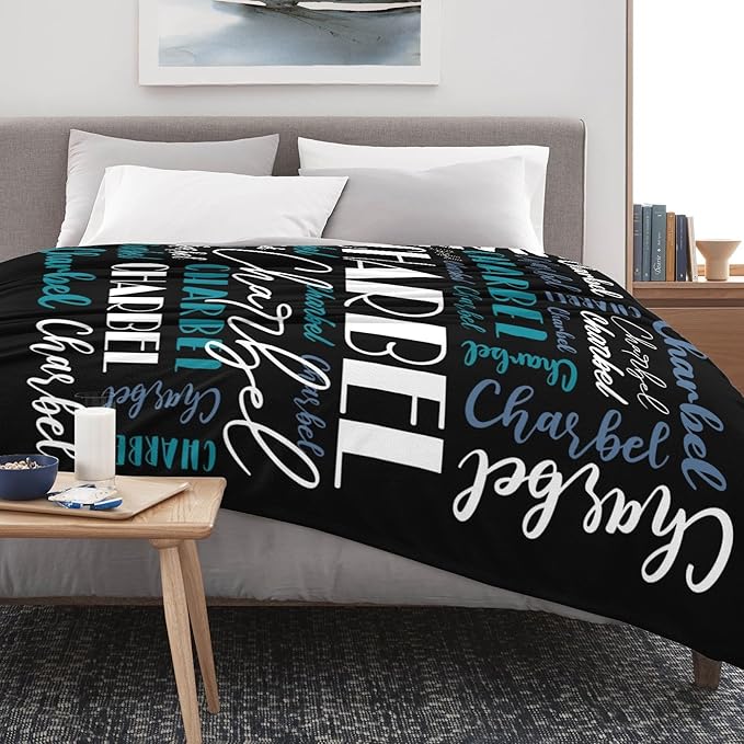 Name Blanket Personalized Blanket for Adult Kids Flannel Customize Throw Blanket Custom (Color 13, 40 x 50 Inches)