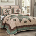 Donna Sharp Contemporary Polyester Quilt Set - Sea Breeze Star - 2-Piece Twin Size Quilt Set, Includes Quilt, and Pillow Sham Perfect for Coastal and Souhtwest Decor