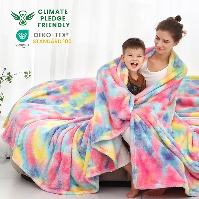 Fleece Throw Blanket Cozy Soft Lightweight Throw Blankets Warm Plush Colorful Fall Blankets and Throws Couch Sofa Bed Camping Travel Picnic Outdoor Blanket Bedding Kid Baby Boys Girls Adults