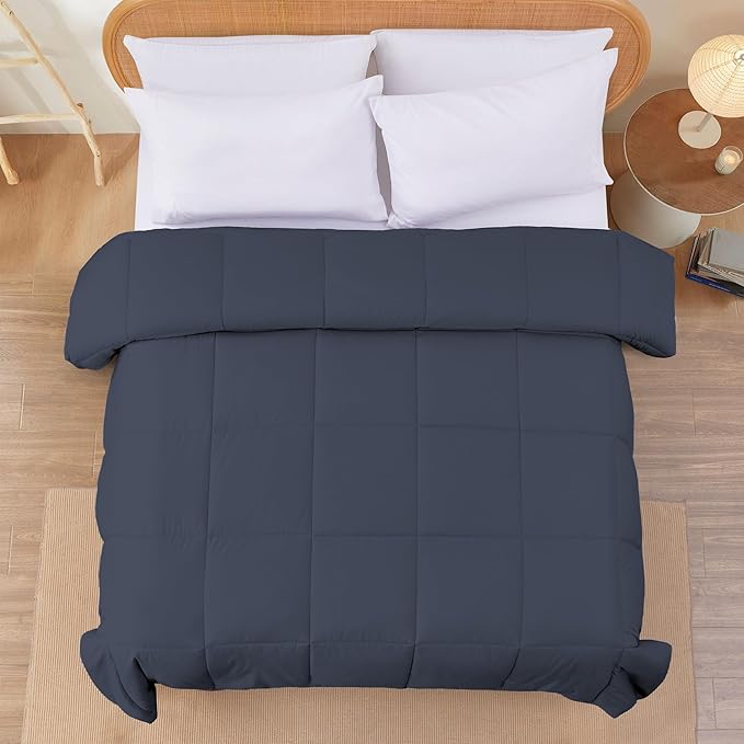 Modern Threads Down Alternative Reversible Comforter Denim/Cloud Blue Twin