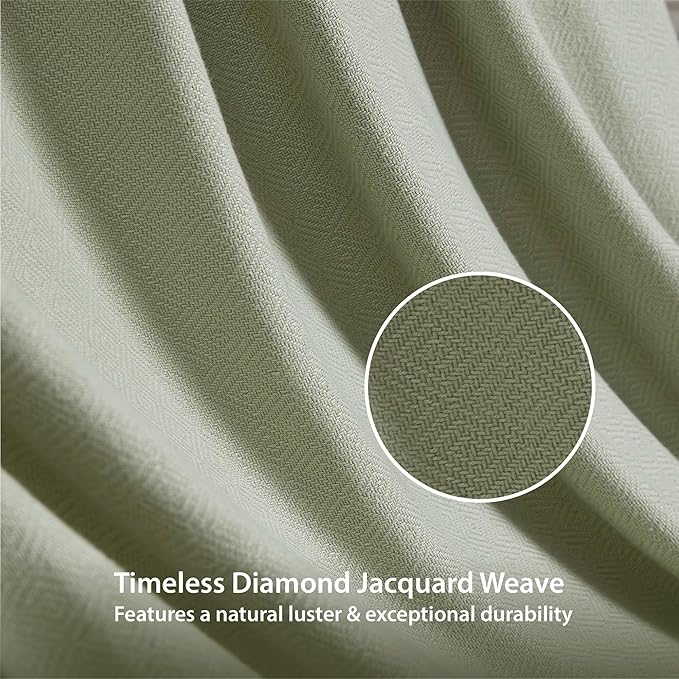 Twin Size Blanket, 70% Rayon (Derived from Bamboo) and 30% Cotton, Lightweight Jacquard Weave, Breathable and Soft Summer Blanket for Bed or Couch, 66” x 90”, Sage Green