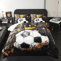 Soccer Ball Comforter Set Twin for Boy，Sport Theme Twin Bedding Sets for Boys，with 1 Comforter with 2 Pillow Case，Soccer Themed Bedroom Decor for Boys