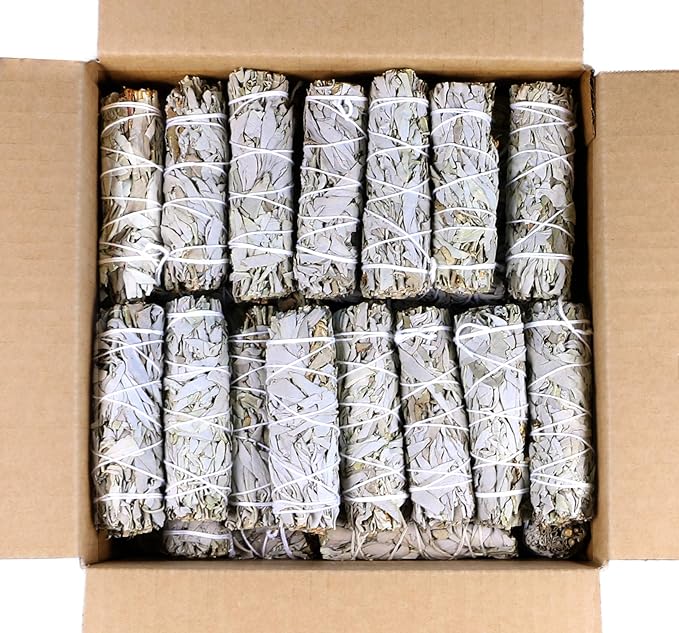 SOUL STICKS 4 Inch 25 Pack Organic White Sage Smudge Smudging Sticks | Bulk Quantities for Home Cleansing, Good Energy Meditation & Smudging Rituals | Sustainably Sourced California White Sage Bundle