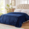 Westinghouse Heated Blanket Twin Size, Electric Heating Blanket with 10 Heating Levels, 1-12 Hours Auto Shut Off, Fast Heating Warming Blanket, Machine Washable (Twin, 62x84 Inches, Navy Blue)