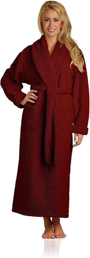 Plush Microfiber Fleece Robe | Super Soft & Warm | Lightweight | Full Length