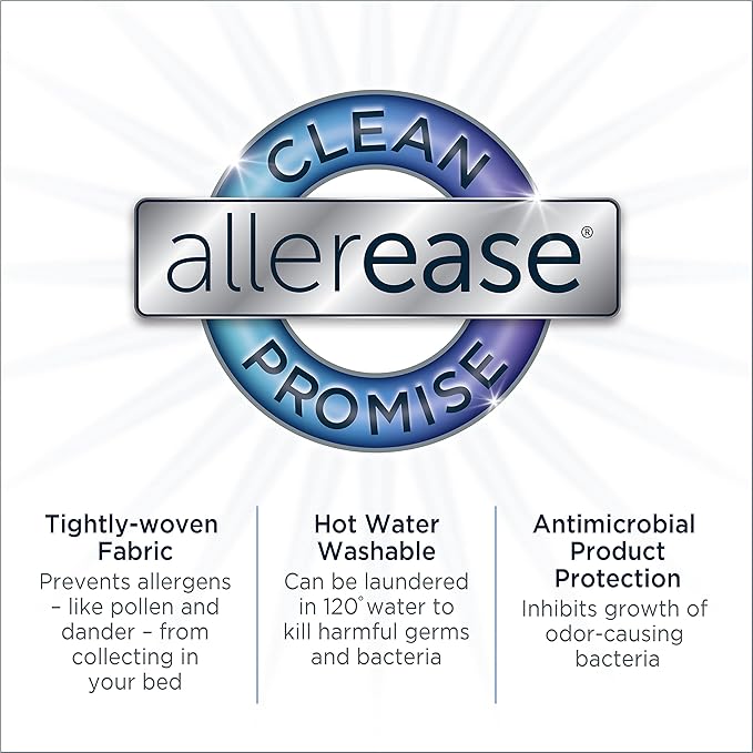 AllerEase Platinum Zip-Off Top Waterproof Mattress Protector Twin Size 360 Degree Zipper Allergen Barrier Temperature Balancing Luxurious Plush Top Separately Machine Washable Mattress Cover (White)