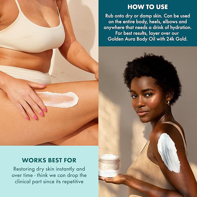 Kopari Ultra Restore Body Butter, Whipped Lightweight Formula, Hyaluronic Acid & Mango Seed Butter, Deep & Long-Lasting Moisture, Coconut 7.7 oz