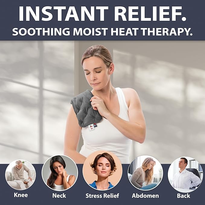 Core Products MicroBeads Moist Heat Therapy Microwave Pack - Great Holiday Gift - Small Heating Pad 5" X 12"