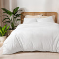 Bare Home 100% Organic Cotton Jersey Duvet Cover Set - King/Cal King Size - Ultra Soft - 100% Cotton - 3pcs - Corner Ties - Button Closure - Bedding Duvet Cover & Pillow Shams (King/Cal King, White)