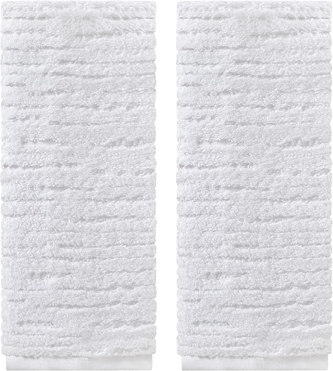 SKL Home CloudSoft Cotton Luxury 2-Piece Hand Towel Set, White