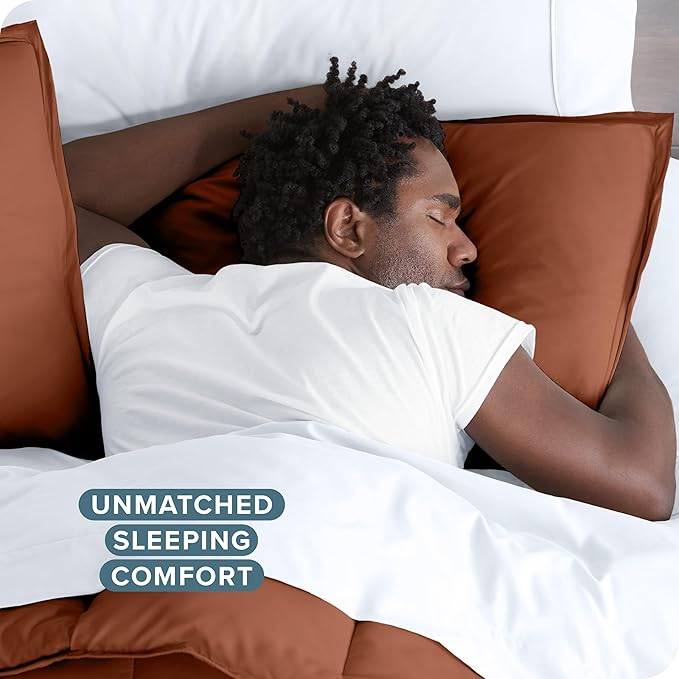 Bare Home Bedding Duvet Cover California King Size - Premium 1800 Super Soft Collection - Lightweight, Cooling - Soft Breathable Bedding Duvet Cover (Cal King, Terracotta)