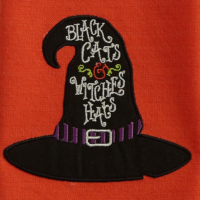 DII Happy Halloween Dishtowel Collection Embellished Cotton Kitchen Hand Towel Set, 18x28, Bewitched Potion, 3 Count