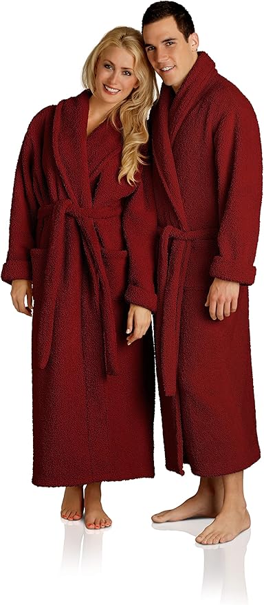 Plush Microfiber Fleece Robe | Super Soft & Warm | Lightweight | Full Length