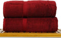 Luxury Hotel & Spa Ultra Soft Bath Towels 100% Turkish Cotton - Cranberry - Set of 2